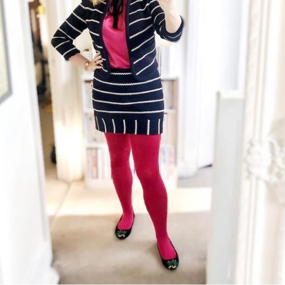 Ladies Opague Raspberry Tights - BRAND NEW Size G - Picture 3 of 5